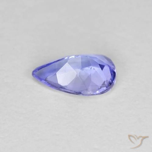 Tanzanita azul natural de 0,38 ct, en forma de pera, VVS
