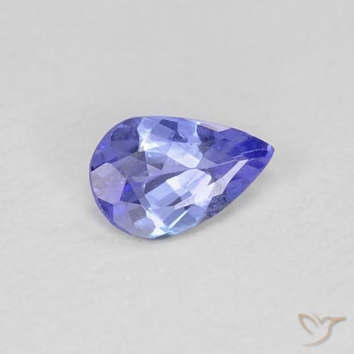 Tanzanita Azul violeta intenso natural de 0.35 ct, En forma de pera, VS