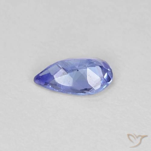 Tanzanita Azul violeta intenso natural de 0.35 ct, En forma de pera, VS