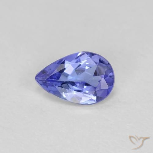 0.34ct Natural Azul violeta intenso Tanzanita, En forma de pera, VS