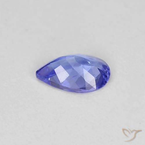 Tanzanita Azul violeta intenso natural de 0.34 ct, En forma de pera, VS