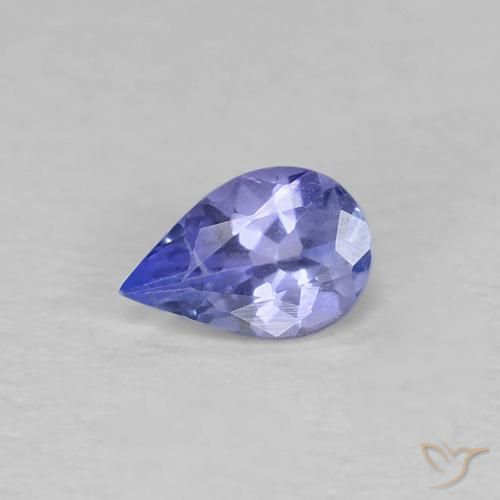 0.37ct Natural Azul violeta intenso Tanzanita, En forma de pera, VS