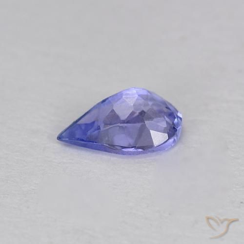 Tanzanita Azul violeta intenso natural de 0.37 ct, En forma de pera, VS