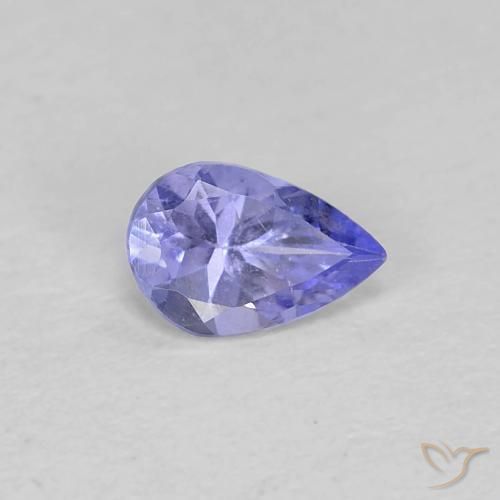 Tanzanita Azul violeta intenso natural de 0.36 ct, En forma de pera, VVS-VS