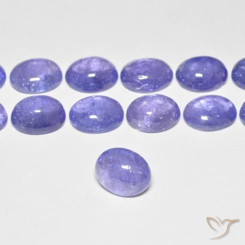 Tanzanita Azul violeta intenso natural de 3.33 ct, Ovalada, Transparente
