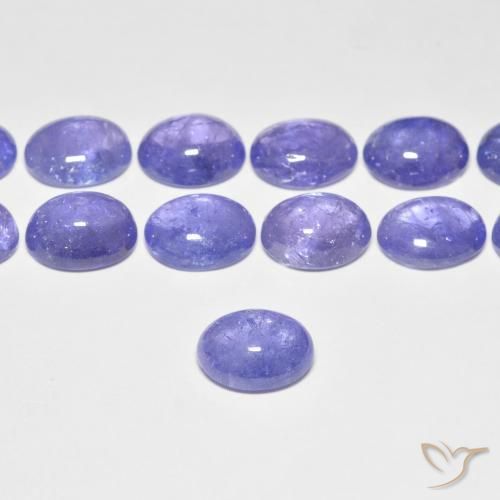 Tanzanita Azul violeta intenso natural de 3.33 ct, Ovalada, Transparente
