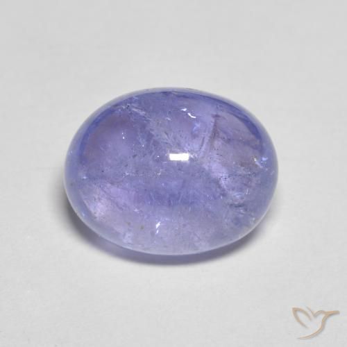 4.05ct Natural Azul plateado tanzanita, Ovalada, Transparente