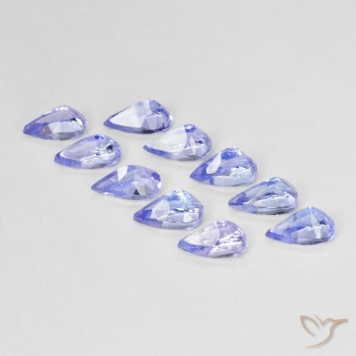 Gemas de Tanzanita Azul intenso natural de 2.46 ct, En forma de pera, VS