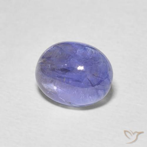 Tanzanita Azul violeta intenso natural de 2.72 ct, Ovalada, Transparente