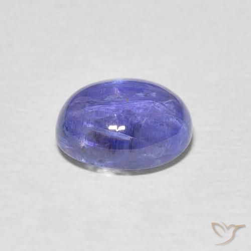 Tanzanita Azul violeta intenso natural de 2.72 ct, Ovalada, Transparente