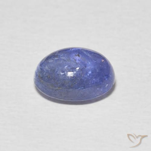 Tanzanita Azul violeta intenso natural de 2.42 ct, Ovalada, Transparente