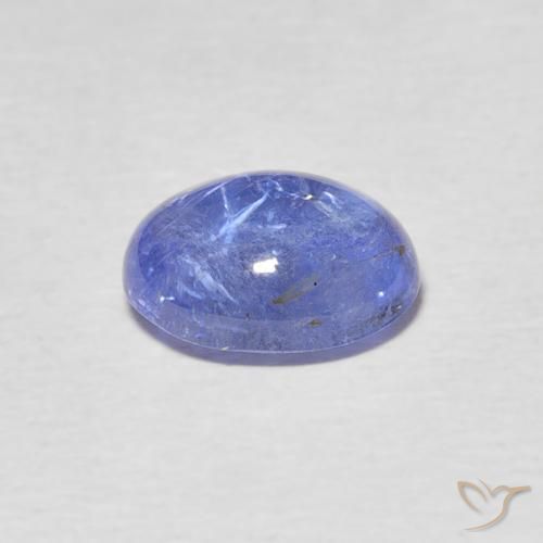 Tanzanita Azul violeta intenso natural de 2.45 ct, Ovalada, Transparente