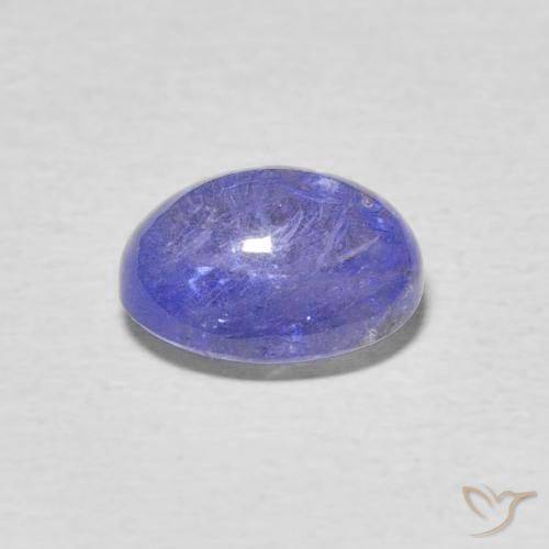 Tanzanita Azul violeta intenso natural de 2.92 ct, Ovalada, Transparente