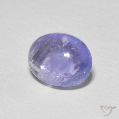 Tanzanita Azul violeta intenso natural de 3.45 ct, Ovalada, Transparente