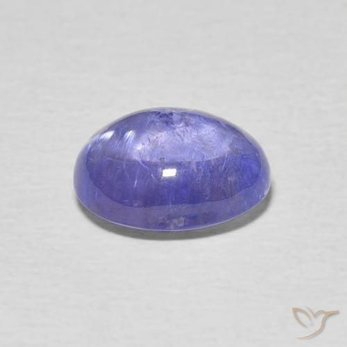 Tanzanita Azul violeta intenso natural de 3.45 ct, Ovalada, Transparente