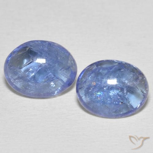 5.69ctw Natural Azul claro tanzanita, Ovalada, Transparente