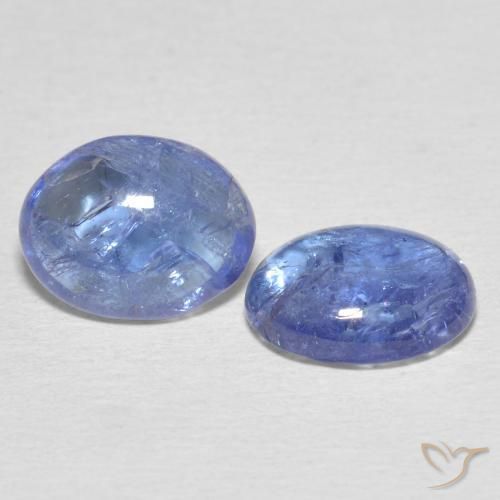 Gemas de Tanzanita Azul claro natural de 5.69 ct, Ovalada, Transparente