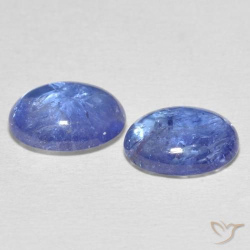 Gemas de Tanzanita Azul claro natural de 5.69 ct, Ovalada, Transparente