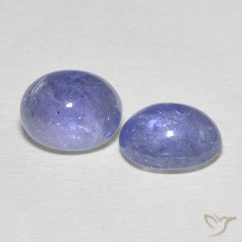 Gemas de Tanzanita Azul claro natural de 5.94 ct, Ovalada, Transparente