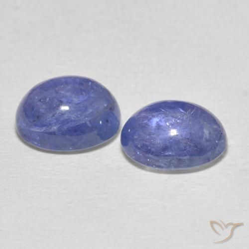 Gemas de Tanzanita Azul claro natural de 5.94 ct, Ovalada, Transparente
