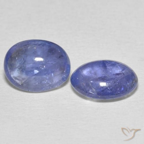 Gemas de Tanzanita Celeste natural de 5.70 ct, Ovalada, Transparente