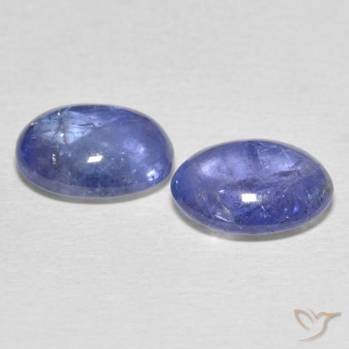 Gemas de Tanzanita Celeste natural de 5.70 ct, Ovalada, Transparente