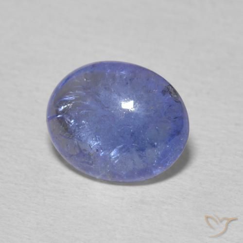 Tanzanita Azul violeta intenso natural de 2.01 ct, Ovalada, Transparente