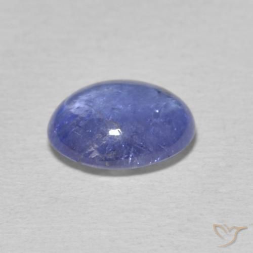 Tanzanita Azul violeta intenso natural de 2.01 ct, Ovalada, Transparente