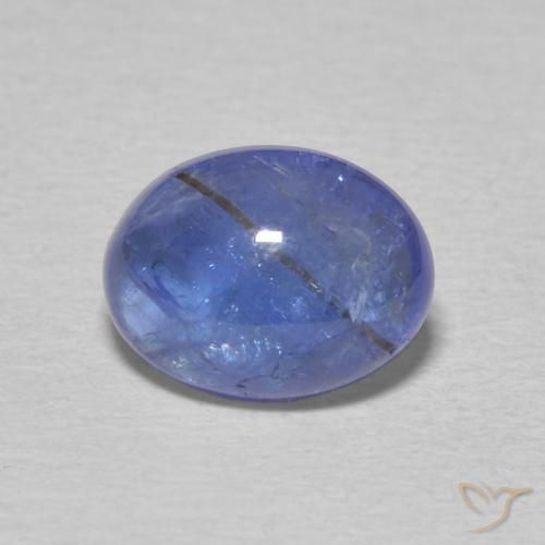 2.08ct Natural Azul púrpura intenso tanzanita, Ovalada, Transparente