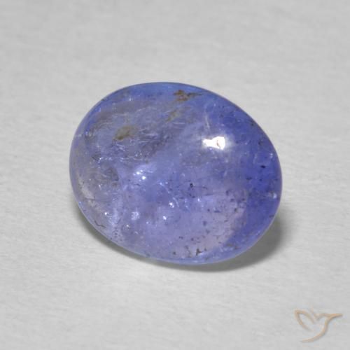 Tanzanita Azul violeta intenso natural de 2.40 ct, Ovalada, Transparente