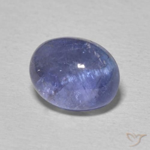 Tanzanita Azul violeta intenso natural de 2.99 ct, Ovalada, Transparente