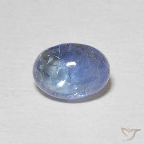 1.54ct Natural Azul violeta claro tanzanita, Ovalada, Transparente