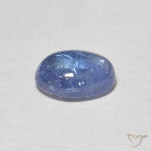 Tanzanita Azul violeta claro natural de 1.54 ct, Ovalada, Transparente