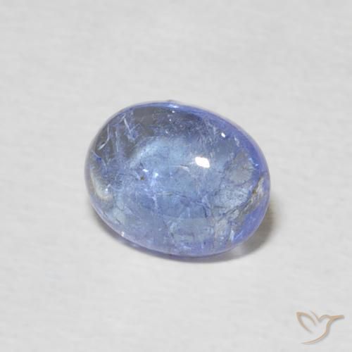 Tanzanita Azul púrpura claro natural de 1.53 ct, Ovalada, Transparente
