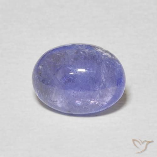 2.10ct Natural Azul violeta intenso tanzanita, Ovalada, Transparente