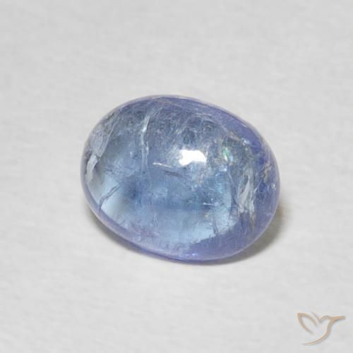 Tanzanita Azul violeta claro natural de 1.65 ct, Ovalada, Transparente