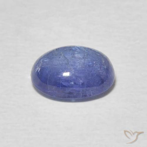 Tanzanita Azul violeta claro natural de 1.65 ct, Ovalada, Transparente