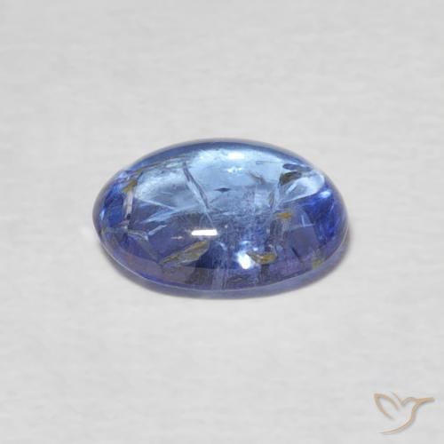 Tanzanita Azul violeta claro natural de 1.33 ct, Ovalada, Transparente