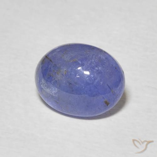 Tanzanita Azul violeta intenso natural de 2.39 ct, Ovalada, Translúcido
