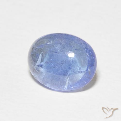Tanzanita Azul violeta claro natural de 2.37 ct, Ovalada, Transparente