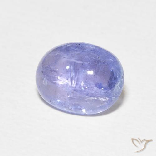 Tanzanita Azul violeta intenso natural de 2.46 ct, Ovalada, Transparente