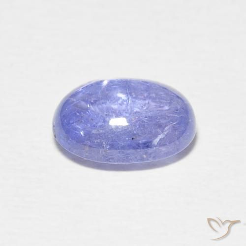 Tanzanita Azul violeta intenso natural de 2.46 ct, Ovalada, Transparente