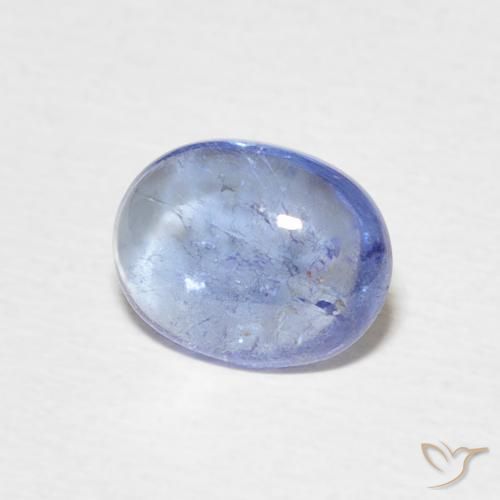 Tanzanita Celeste natural de 1.29 ct, Ovalada, Transparente