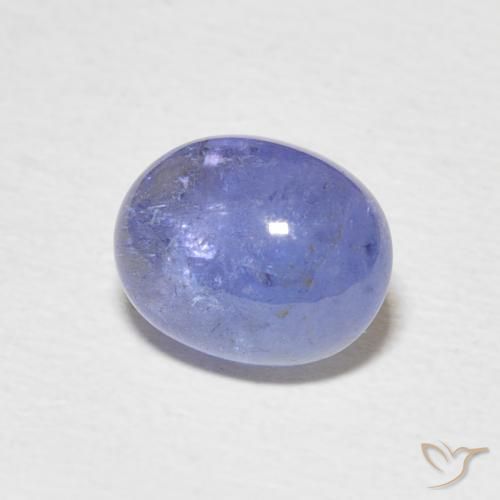 Tanzanita Azul violeta intenso natural de 2.97 ct, Ovalada, Transparente