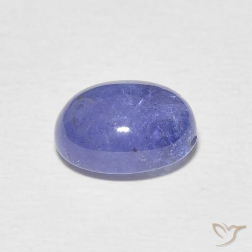 Tanzanita Azul violeta intenso natural de 2.97 ct, Ovalada, Transparente