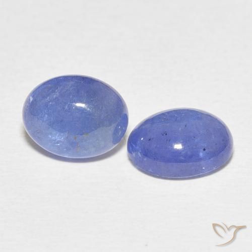 Gemas de Tanzanita Azul claro natural de 5.35 ct, Ovalada, Translúcido