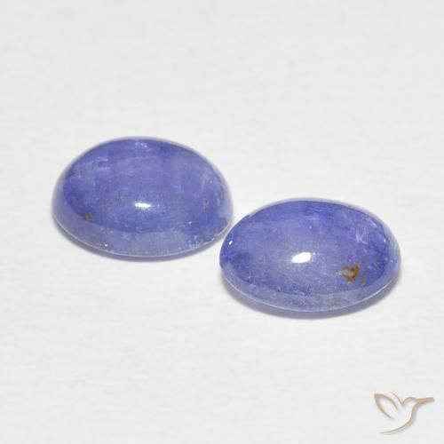 Gemas de Tanzanita Azul violeta claro natural de 4.74 ct, Ovalada, Transparente