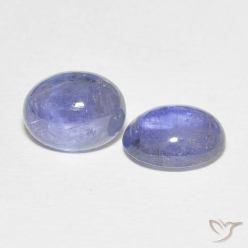 Gemas de Tanzanita Azul violeta claro natural de 4.69 ct, Ovalada, Transparente