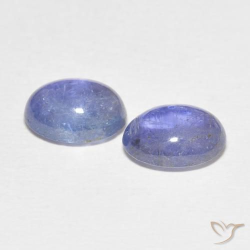 Gemas de Tanzanita Azul violeta claro natural de 4.69 ct, Ovalada, Transparente