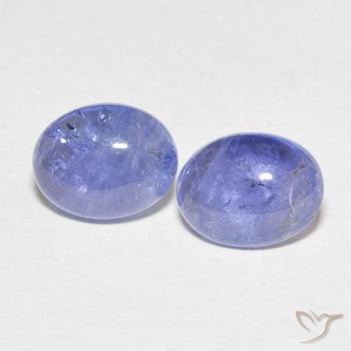4.91ctw Natural Azul violeta claro tanzanita, Ovalada, Transparente